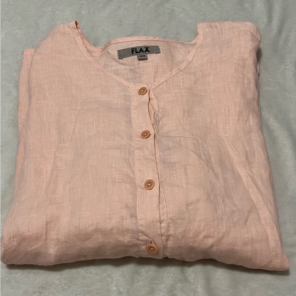FLAX 100% Linen Button Down Tunic